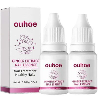 Ginger Nail Care Essence, Grey Nail Moisturizing Care Exfoliating Beauty Nail Essence 2pcs