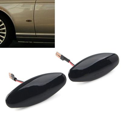 Bolongking 1Par bil blinklys side markør lys indikatorlampe for Jaguar S-Type 1999-2007 For XK8/XKR 1996-2005 For XJ X350 2003-2006 Røyk svart