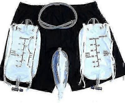 Miesten inkontinenssihousut kokoelmalla virtsapussi kannettava vuotamaton jalka pissakatetrin pidike vanhuksille UUSI CN M