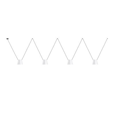 LEDS-C4 Lighting Loft dekorative hængende loft vedhæng mat hvid mat sort 4x E27 / 75cm x 400cm