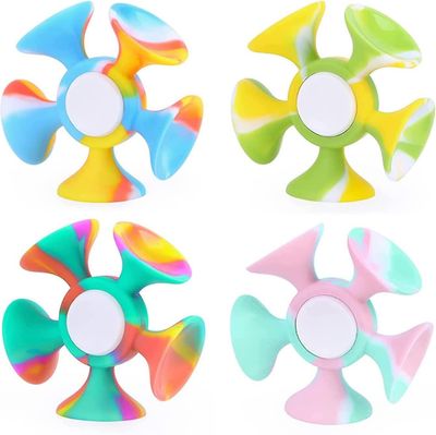 4 Pack Fidget Legetøj Sugekop Spinnere & Dart Legetøj, Dekompressionssuger Legetøj Indendørs Udendørs Blød Silikone Pop Sucker Legetøj Til voksne o...