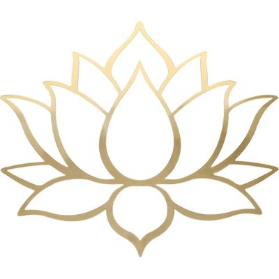 Lotus-tarra huone seinätarra makuuhuone koristeellinen tarra liima kukka tarra Golden 30.00X25.80X0.20CM