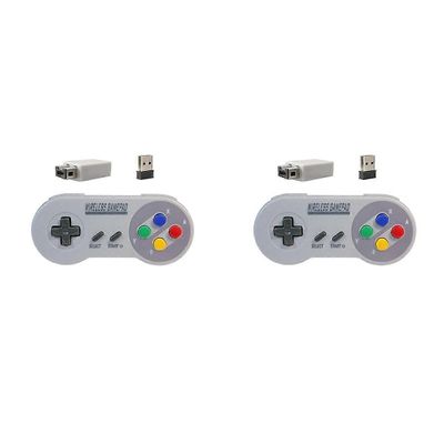2X peliohjain Langaton 2.4G peliohjain Joypad Joystick Yhteensopiva SNES Mini PC NS -kytkimen värin kanssa B