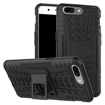 Shockproof rustning sag for oneplus 8t med kickstand all inclusive dække sort rpc1472