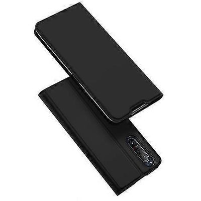 Sony Xperia 5 Ii Dux Ducis Skin Pro -sarjan vaakasuora Flip Pu + Tpu -nahkakotelo Musta