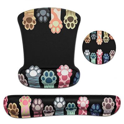 3-in-1-hiirimattosarja näppäimistön rannetuella, muistivaahtonäppäimistösarja, hiirimatto ranteella As Shown