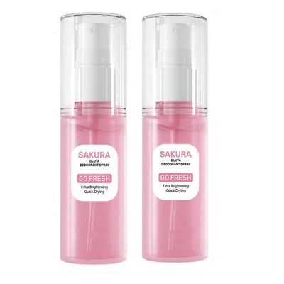 Sakura-tuoksun antiperspiranttisuihke kainaloiden hikihajun poistamiseen Antiperspirantti 2 kpl