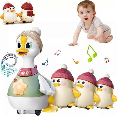 Vauvan lelu keinu ankka lelu sarjakuva lehdistöajoneuvot liukuvat eläinten inertia vetää takaisin autot varhaiskasvatuslelut taaperoille A Baby Goose