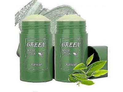 2 kpl vihreän teen naamio tikku mustapäänpoistoaine syväpuhdistava tahraava savi kosteuttaa öljynhallintaa puhdistava savinaamiotikku