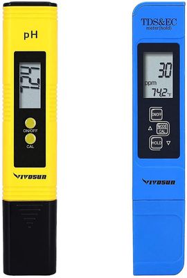 Ph och Tds Meter Combo, 0.05ph Hög noggrannhet Penna Typ Ph Meter 2% Avläsningsnoggrannhet 3-i-1 Tds Ec Temperaturmätare för hydroponics, Hushållsd...