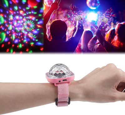 Fongwan Mini Disco Ball Light, Led Disco Light 5 tilalla, Led Disco valot USB Charging Star Projector Light 1kpl-vaaleanpunainen