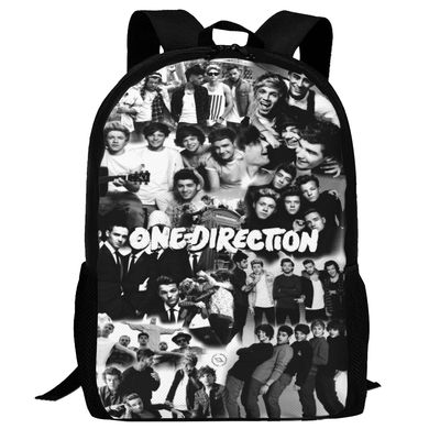 Yksisuuntainen reppu, 3D-tulostus kannettavan tietokoneen reppu kevyt rento päiväreppu kirjalaukku monitoiminen matkareppu 16.1 X 11.8 X 4.5inches