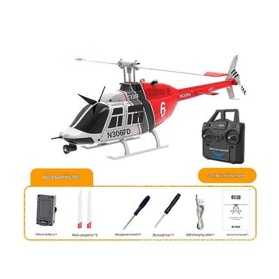 RC ERA C138 Bell 206 1:33 Barometri kiinteä korkeus 3D-lentokone helikoptericd Punainen B