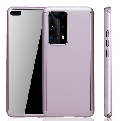 König Taske Mobiltelefonbeskytter til Huawei P40 Pro Fuld Case Cover Screen Protector Kofanger Pink