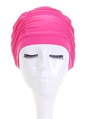 Kissqiqi Silikone Swimcap For Long Hair Swimming Caps for kvinder Mænd Silikone Swim Caps Pink