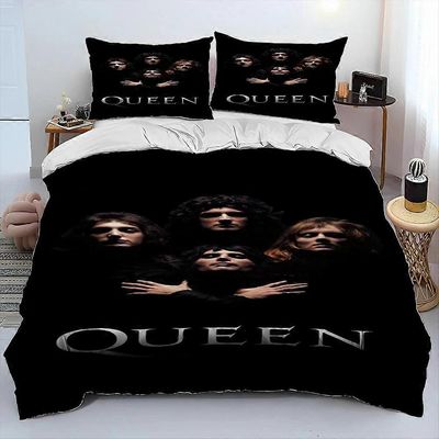 a2729 Lakanat Freddie Mercury -Rock-Band vuodevaatteet Setti Pussilakana Bed Set Peitto Tyynyliina Lohduttaja 3-osainen vuodevaatteet Setti (1 puss...