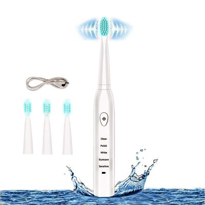 Linkrunning Sonic elektrisk tandbørste, 4 gratis udskiftningshoveder inkluderet som gaver ideel til voksne børn og par Brug USB hurtig opladning va...