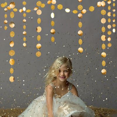 Hyvää joulukodin koristelua Twinkle Star Paper Garland Uudenvuoden joulukuusen koriste Roundgold