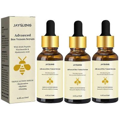 3kpl Advanced Bee-Venom seerumin ikääntymistä estävä kosteusvoide kasvojen ja kaulan ravitsemiseen