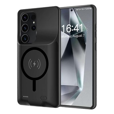 Samsung Galaxy S25 Ultra TPU Edge -latauskotelolle 10000mAh laajennettu akku, joka on yhteensopiva MagSaf:n kanssa