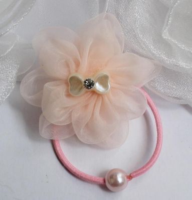 Mode Børns Tiara Søde Organza Blomster Dejlig Baby Hårnål Pige Hår Reb Børn Hovedbeklædning Acessorio De Cabelo T
