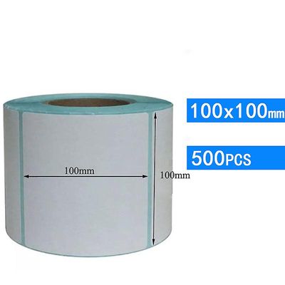 Boeyaa Flere specifikationer Termisk udskrivningspapir til termisk printer stregkode klistermærker etiketter klæbende termisk 100x100mm 500Pcs
