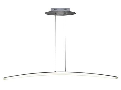 Inspired Lighting Hemisferisk loft vedhæng 28W LED 110cm bar 3000K, 1800lm, Satin Aluminium, Matteret Akryl