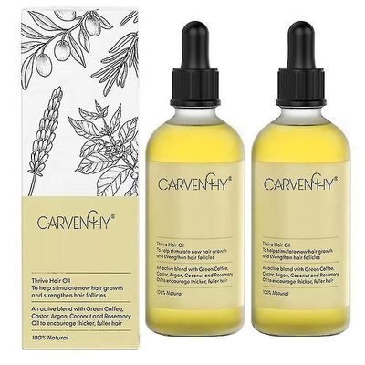 2stk Rosemary Green Coffee Coconut Oil Hair Tonic stimulerer essensiell olje for anti hårtap hårvekst næring hodebunnen hårsekkene pleie