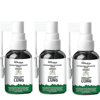 3X Lung Detox Herbal Cleanser Spray tupakoitsijoille Poista nenän tukkoisuus Kuorsauksen estävä liuos Stop Snore Relief Spray Nose