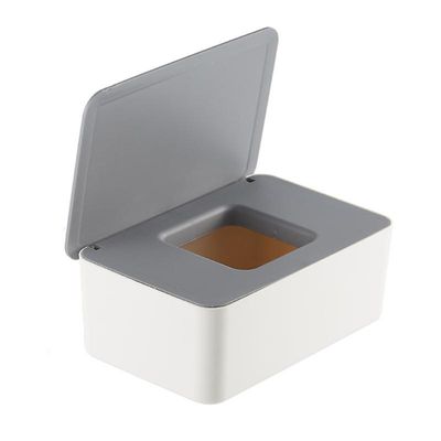 Zch Vævskasse Støvtæt vævskasse Vådservietter Dispenser White Box With Gray Cover