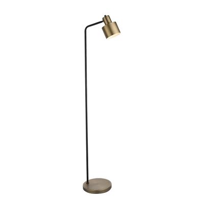 Endon Lighting Opgave Gulvlampe Matt Antikke Messing Plate, Matt Black