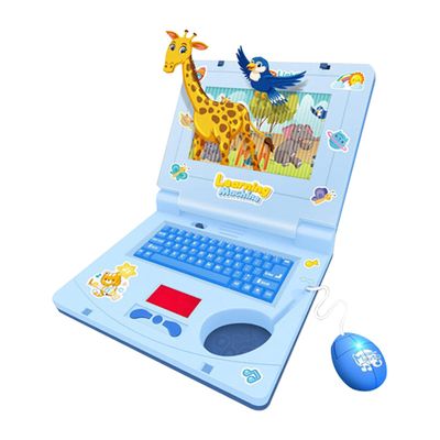 100% Ny, barn Laptop Toy - Læring Toy Barn Gift Sound Effects late som bærbar PC for barn i alderen 3 + blå