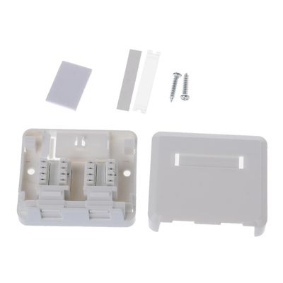 Frontplate Veggplatekontakt Dual Ports Nettverk Lan Telefon Panel Hvit