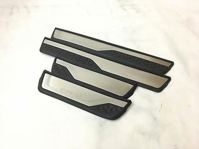 For Honda Crv Cr -V 2017 - 2021 Terskel for utendørs dørbeskyttelsesterskel velkomstpedaler Deksel til skrapplatedeksler 4 stk fordi styling Silver...