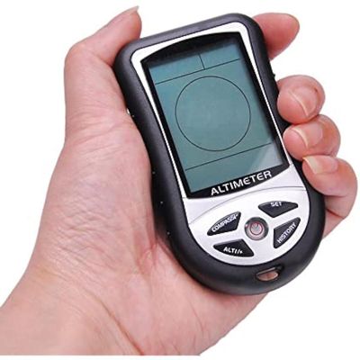 Elektronisk høydemåler Hancaner 8 I 1 Multifunksjonsbarometer LCD Digital Compass termometer Bærbar håndholdt Altimeter Værmelding Air Pressu