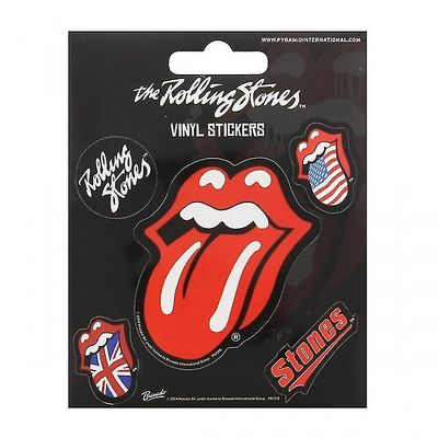 The Rolling Stones Rolling Stonesin vinyylihuuletarrat (5 kpl pakkaus) Punainen/sininen/musta One Size