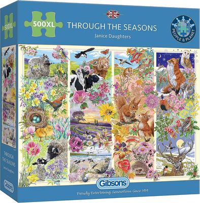 Gibsons Games Gibsons läpi vuodenaikojen palapelin (500 XL erittäin suurta palaa) 500 Pieces