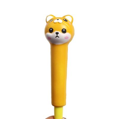 Manchalk 2stk Sød Dekompression Pen Multipurpose Soft Ssqueezeable Gel Pen Nyhed Sensorisk Squeeze Pen Cerebellar Tiger