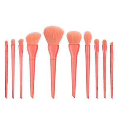 Sæt med 10 slikfarvede makeuppensler Blå