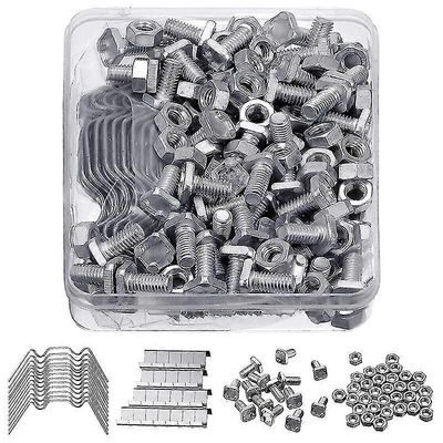 400kpl kasvihuoneen korjaussarja sisältää 100 lasipidikettä w lankapidikkeet 100z päällekkäiset pidikkeet ja 100 gree hopea