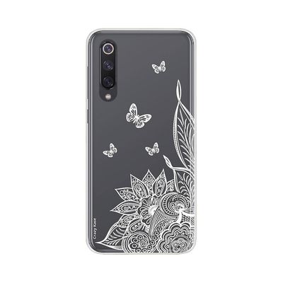 Crazy Kase Skrog til Xiaomi Mi 9 Se Blød Mandala blomst og hvide sommerfugle