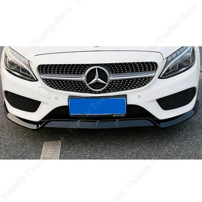 Bicaco For Mercedes Benz C-klasse W205 C300 C160 C200 C350e C260 C200 2015-2018 Front Bumper Lip Splitter Spoiler Guard Car Accsesories Glanset sort