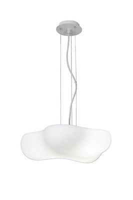 Inspired Lighting Eos Loft Vedhæng 4 Lys E27 Indendørs, Mat Hvid, Opal Hvid
