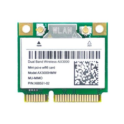 AX200 AX3000HMW -verkkokortti Mini PCI-E WiFi 6 langaton sovitin 2.4G / 5G Bluetooth 5.1 WiFi-kortti 802 vihreä