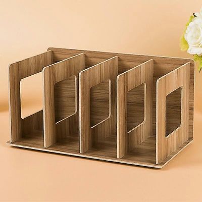 Monitoiminen puinen cd-teline DVD-teline kirjahylly pöytäkirjan pidike kirjahylly säilytysteline opiskelijalle aikuinen