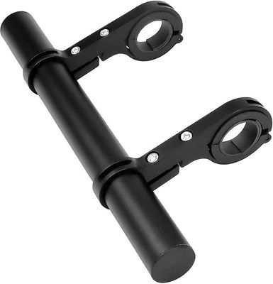 Augro Sykkelstyreforlenger, multifunksjon 20cm dobbel aluminiumslegering sykkelstyre Extender lommelyktholder forlengelse sykkeltilbehør med skrudr