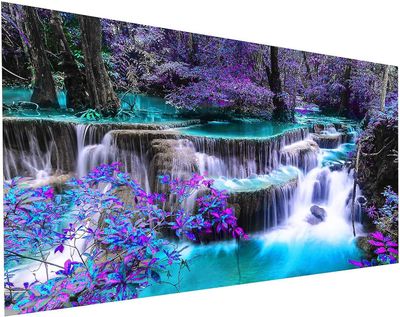 Xymcv 5D-timanttimaalaussarjat aikuisille, suuri täyspyöreä porakone (100x40cm) taidemaali numerosarjojen mukaan timanttimaalaussarjat sisustukseen