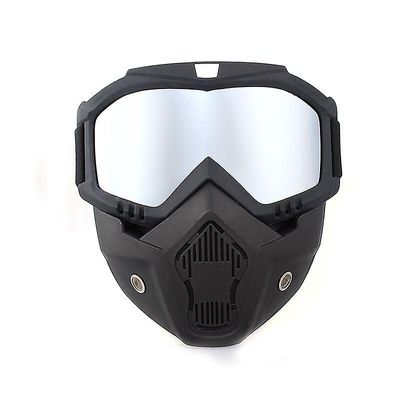 Handuo Motorcykel hjelm ridning goggle glas med aftagelig ansigtsmaske Frost