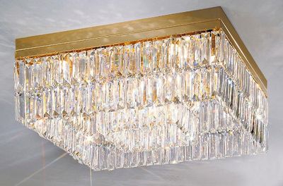 Kolarz Lighting Kolarz PRISMA - Designer Crystal Loft Light poleret guld, 8x G9