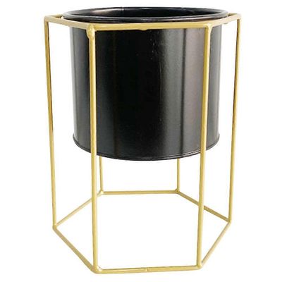 Puutarha kukkaruukut metallinen ulkokukkaruukku pohjoismaiseen tyyliin patioterassille rautamateriaali 1 sarja Musta 18x12cm